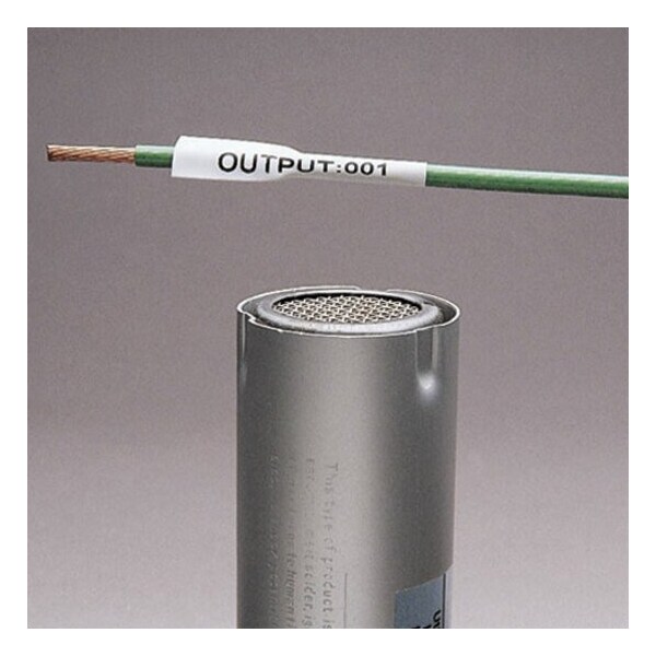 Heat Shrink Label, 3:1 I.D. Shrink Ratio, 1 in I.D. Before Shrinking, White, 0.44 in, 5000 PK